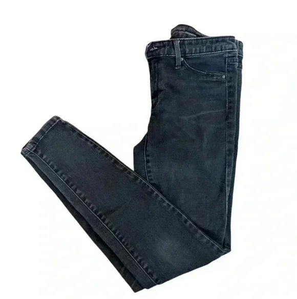 Mossimo Women's Skinny Jeans Mid-Rise SZ 4 Color Navy Blue - Picture 3 of 5